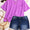 Boxy ribbed purple top L/XL