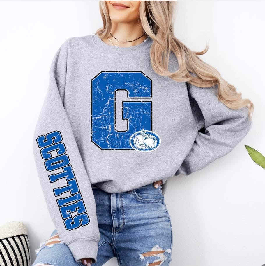 Glasgow Scottie’s sweatshirt with sleeve design