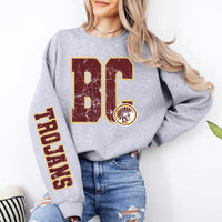 Barren Trojans sweatshirt with sleeve design