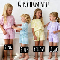 Gingham scallop short sets ETA MAY