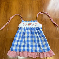 Smocked firework flag dress