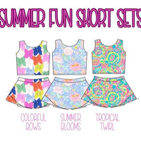 Summer blooms skort sets