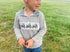 Gingham tractor trio pullover