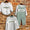 Gingham tractor Jon Jon trio set