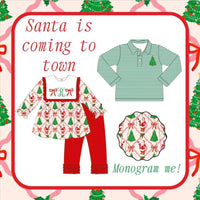 Bow Santa Set- includes initial