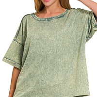 French Terry top- green