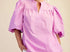Pink bubble sleeve top