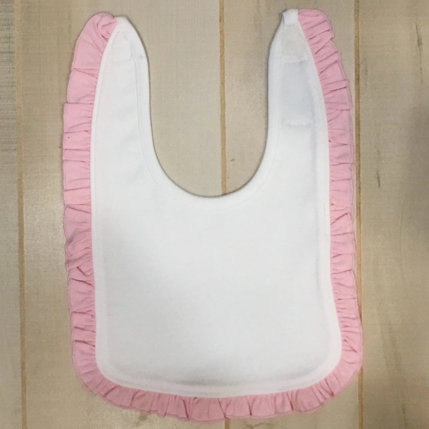 Pink ruffle bib