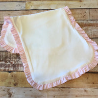 Pink ruffle burp cloth