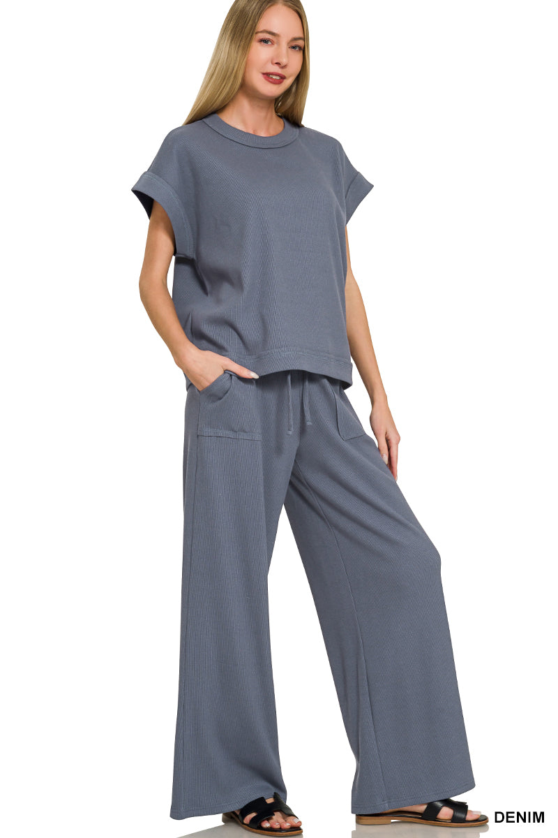 Denim pant set