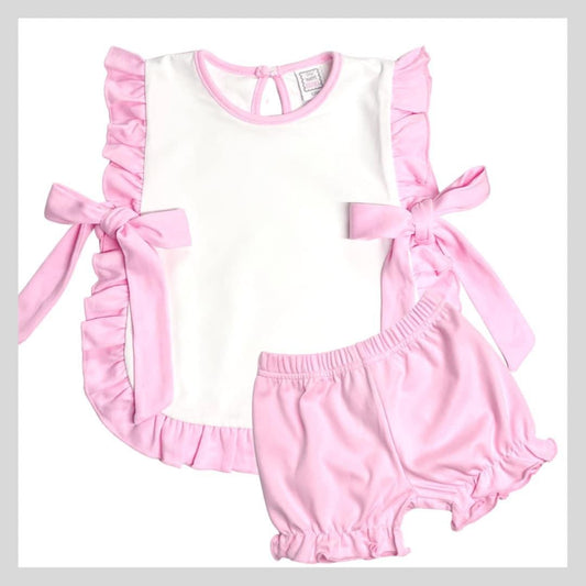 Apron short set- embroider me!