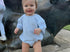 Blue striped boys bubble- embroider me