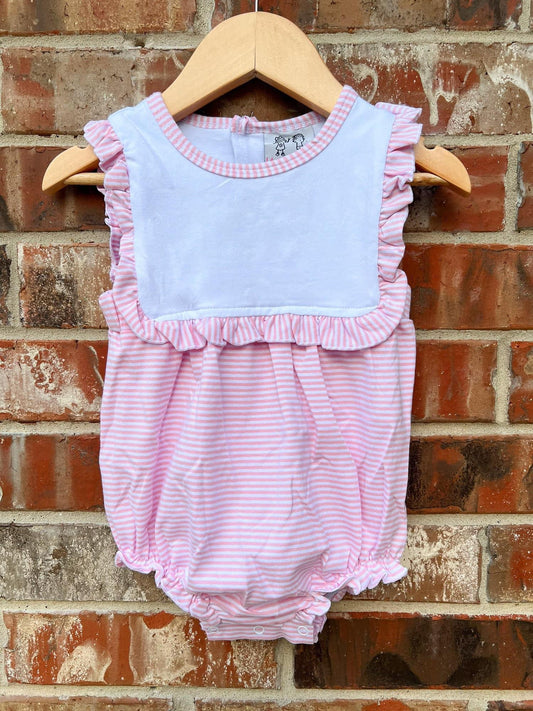 Pink striped bubble - embroider me!