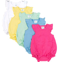 Ruffle sleeve bubble blue- embroider me