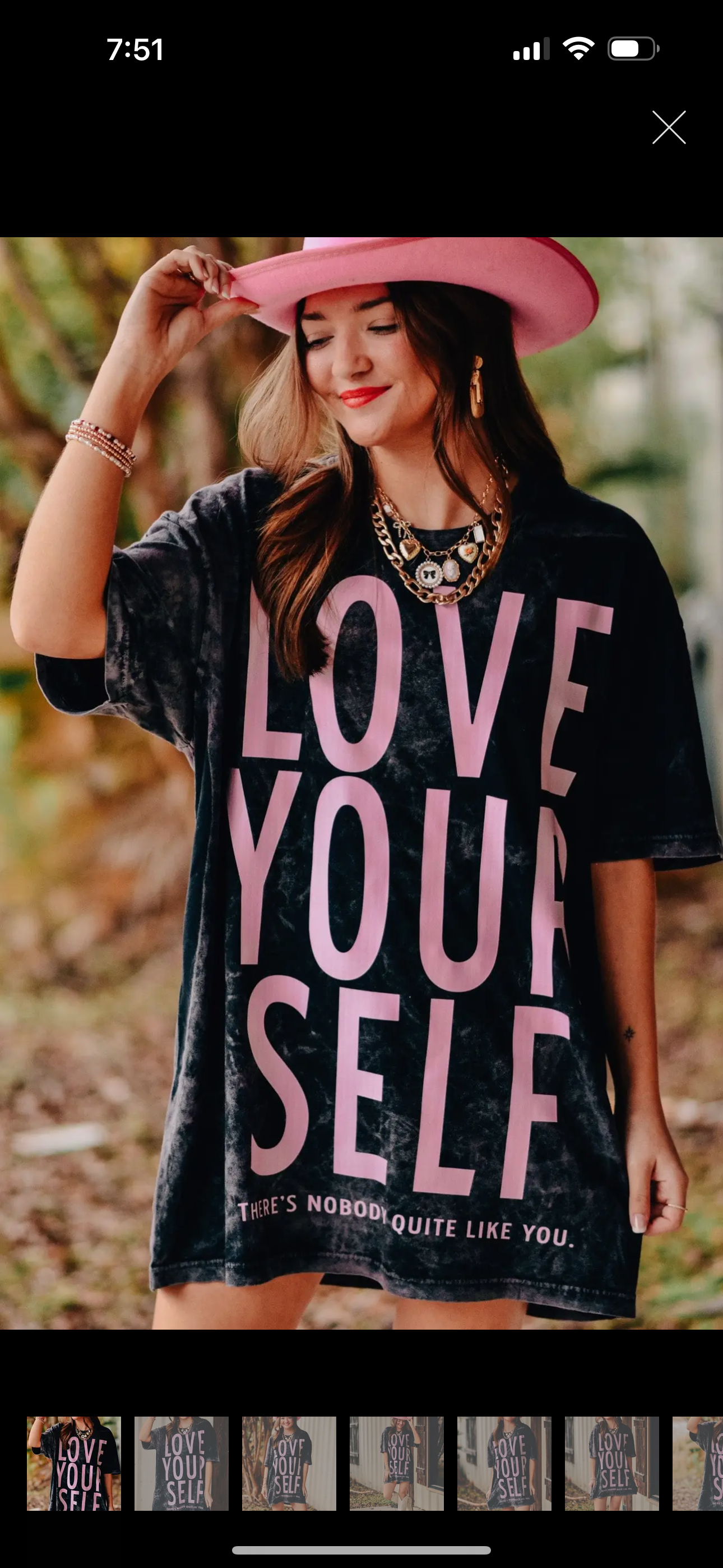 Love yourself vintage wash tee
