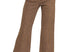 ACID WASHED HIGH WAIST PANTS- brown