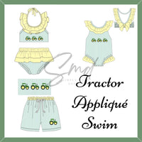 Boys tractor swim trunks