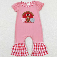 Girls farm romper