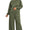 Curvy Olive  2pc long sleeve pant set