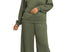 Curvy Olive  2pc long sleeve pant set