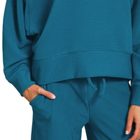 Teal Ribbed 2pc long sleeve set