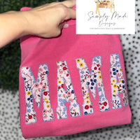 MAMA pink Applique tee