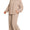 Plus long sleeve 2pc pant set- ash mocha