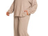 Plus long sleeve 2pc pant set- ash mocha