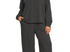 Plus long sleeve 2pc pant set- black
