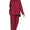 Scuba side slit pant set- dk burgendy