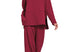 Scuba side slit pant set- dk burgendy