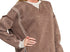 ACID WASHED CONTRAST TRIM PULLOVER - BROWN