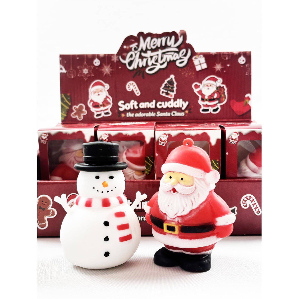 Christmas Santa and Snowman Squishy Toy