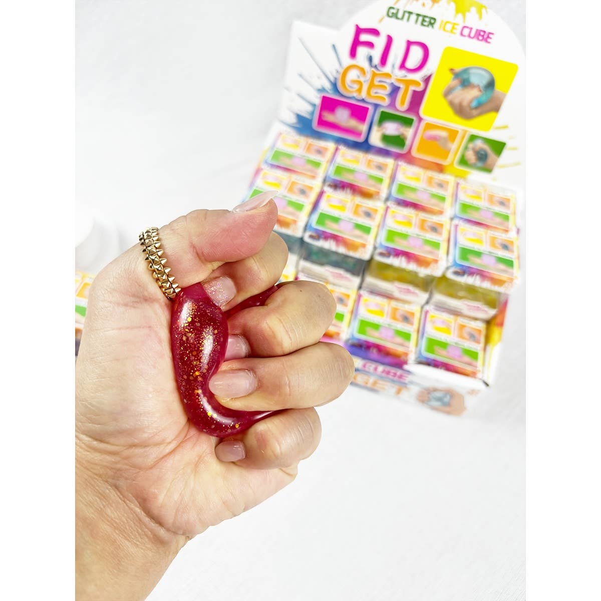 Glitter Mini Ice Cube Squishy Fidget Toy