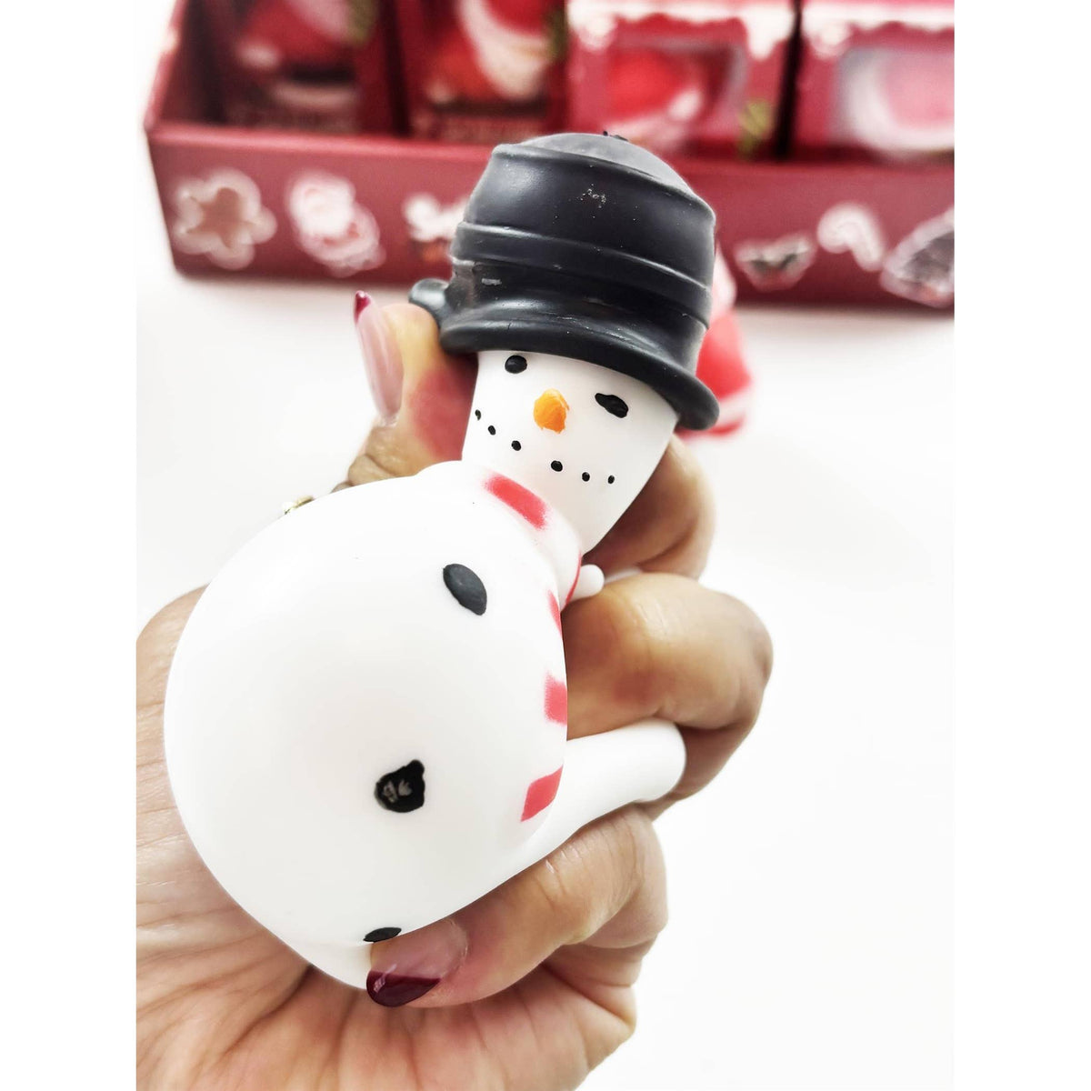 Christmas Santa and Snowman Squishy Toy