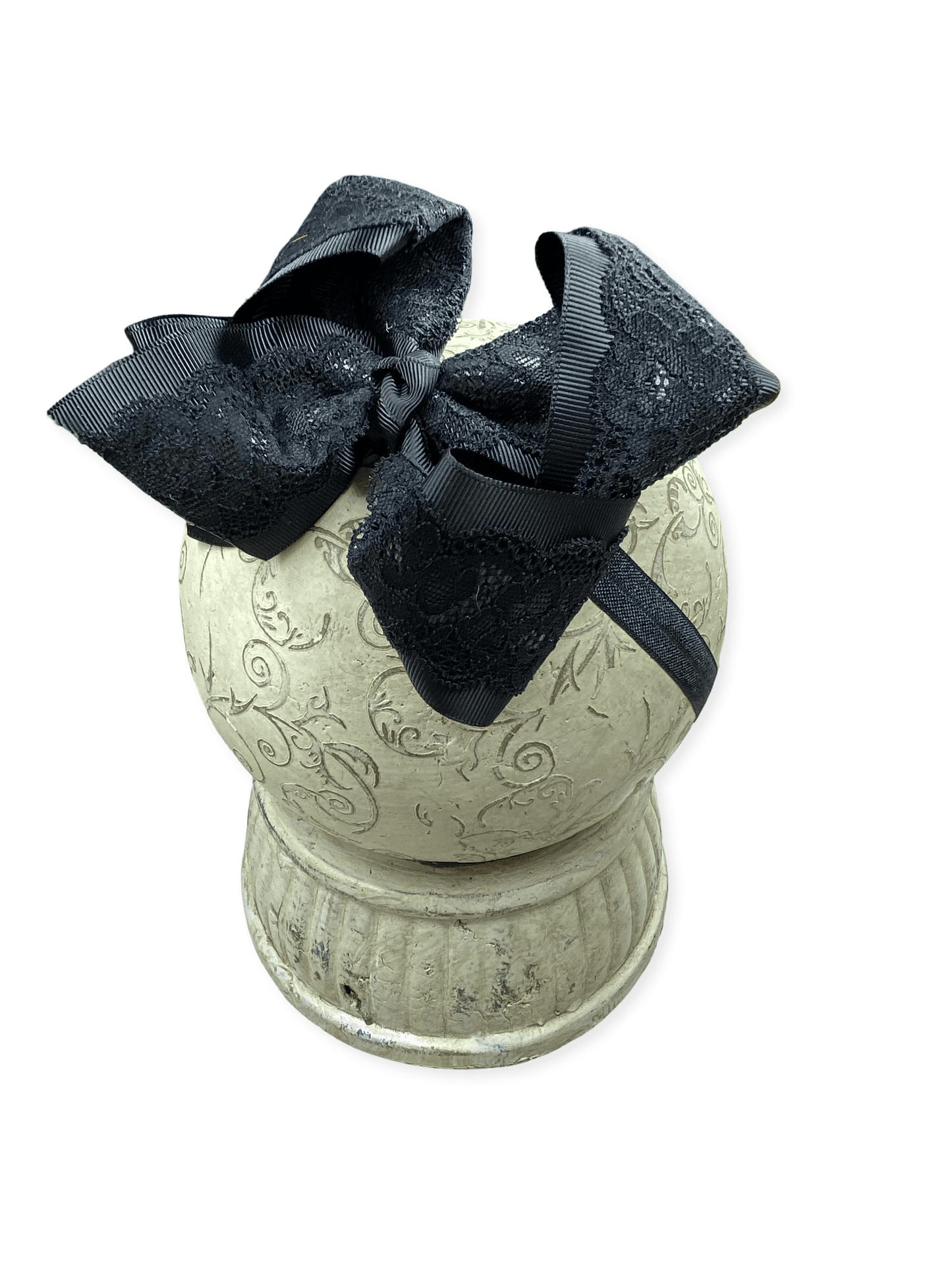 4.5" Chantilly Lace Classic Hair Bow | Clip or Headband