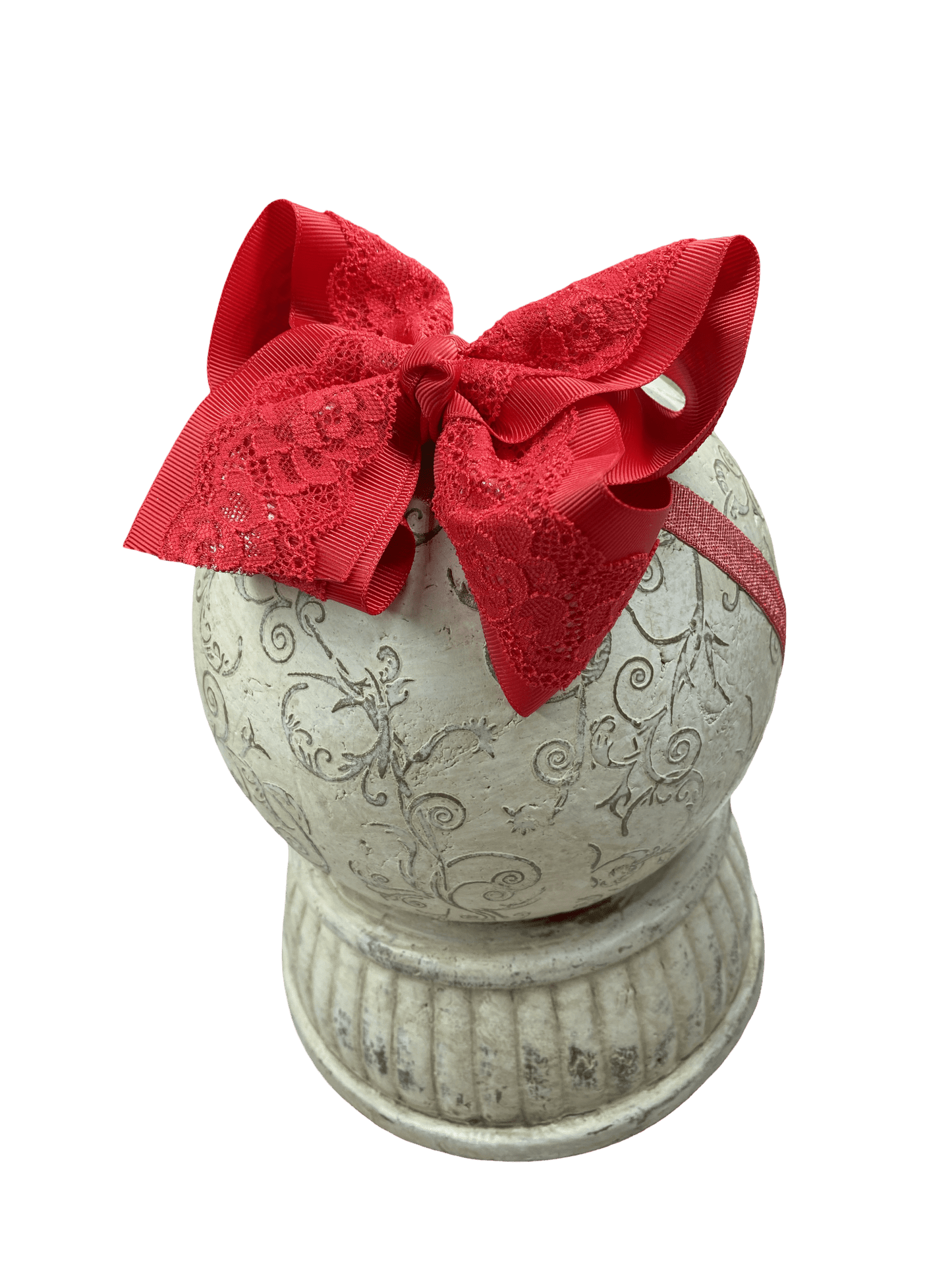 4.5" Chantilly Lace Classic Hair Bow | Clip or Headband
