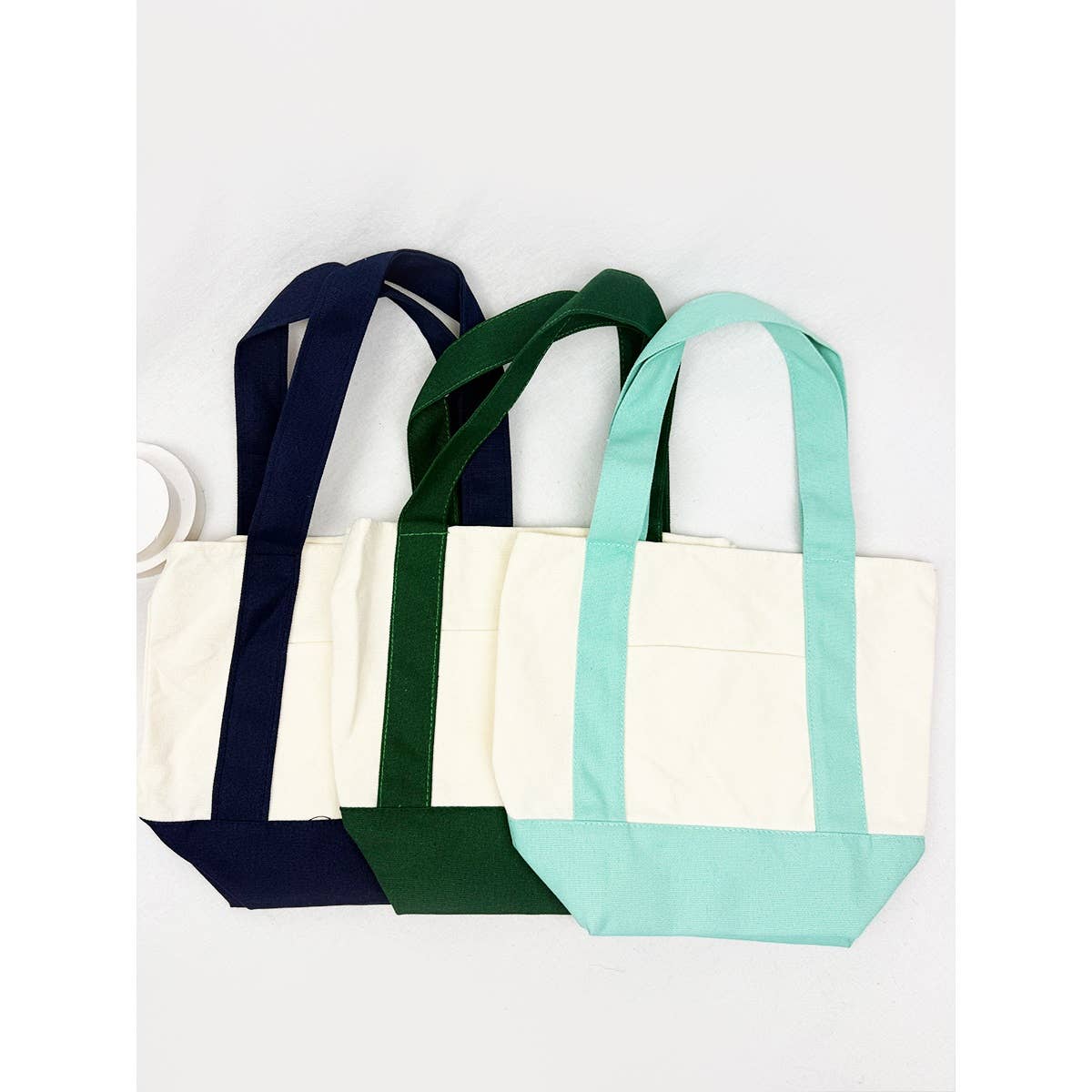 Everyday Canvas Tote Bag with an External Pocket