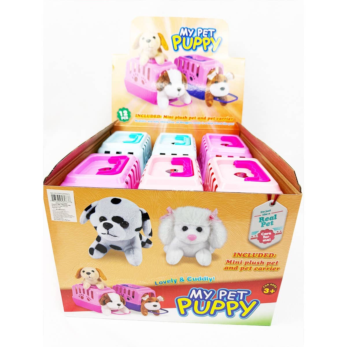 Adorable Plush Puppy Toy with Carrier