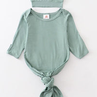 Teal Bamboo 2pc gown set