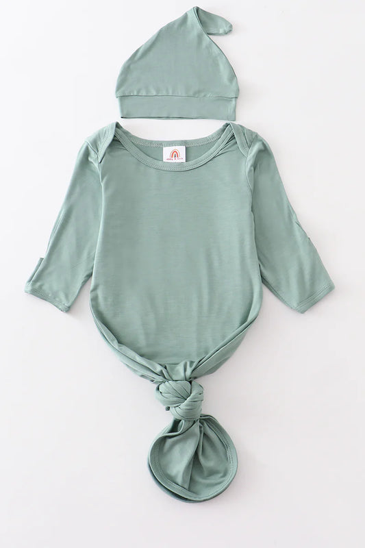 Teal Bamboo 2pc gown set